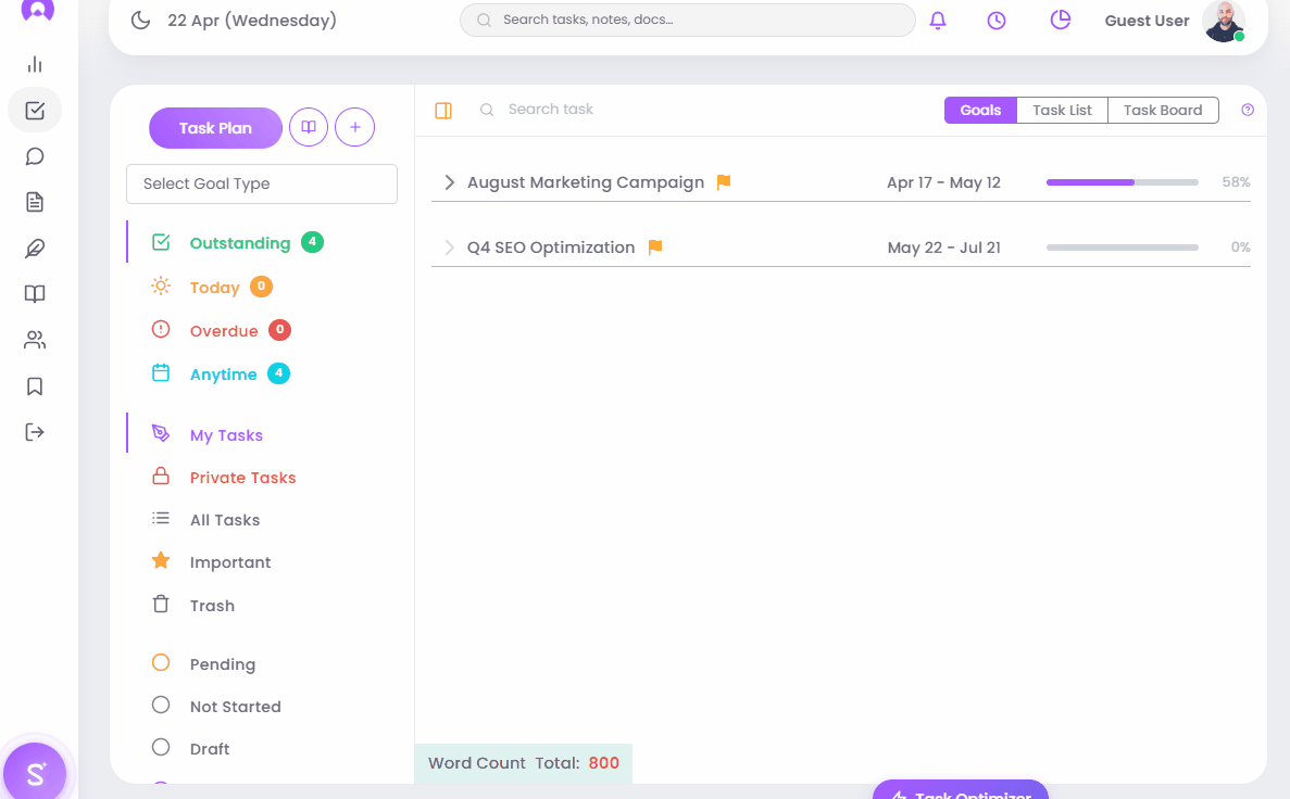 Content Calendar Sandbox Screenshot